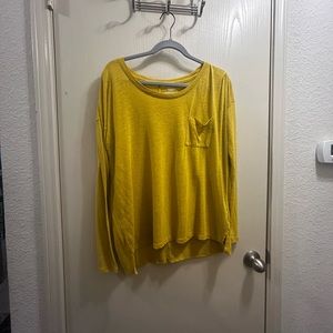 Yellow, long sleeve shirt